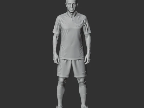 Iniesta Figurine 3D Model