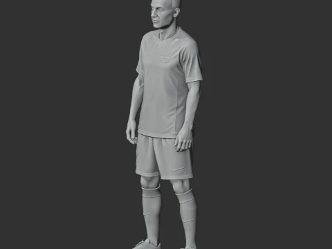 Iniesta Figurine 3D Model