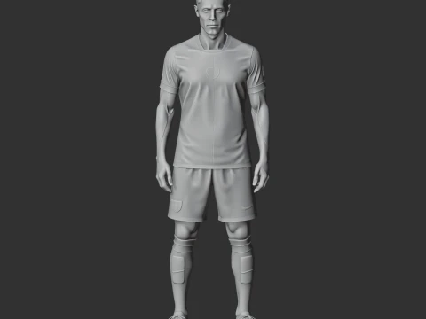 Robert Lewandowski Figurine 3D Model