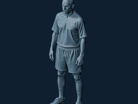 Zinedine Zidane Figurine 3D Model