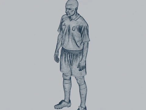 Zinedine Zidane Figurine 3D Model