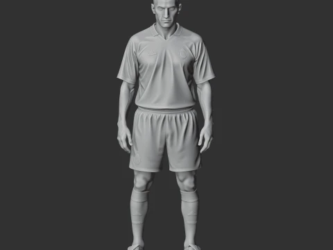 Zinedine Zidane Figurine 3D Model