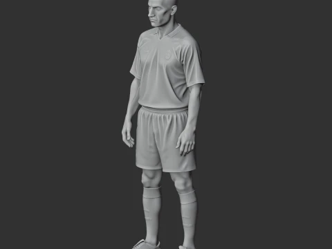 Zinedine Zidane Figurine 3D Model