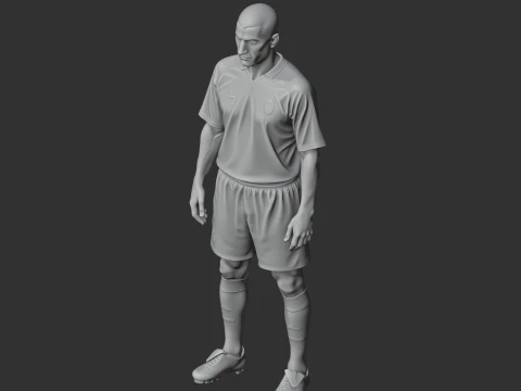 Zinedine Zidane Figurine 3D Model
