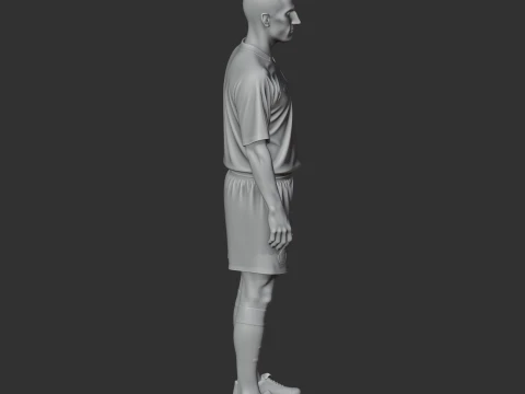 Zinedine Zidane Figurine 3D Model
