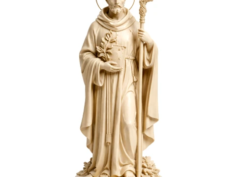 Saint Abbn - Devotional Statue 3D Model