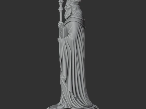 Saint Abdas of Susa - Devotional Statue 3D Model
