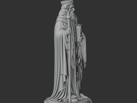 Saint Abdas of Susa - Devotional Statue 3D Model
