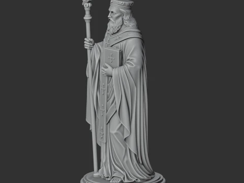 Saint Abdas of Susa - Devotional Statue 3D Model