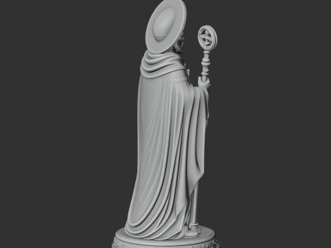 Saint Abel of Reims - Devotional Statue 3D Model