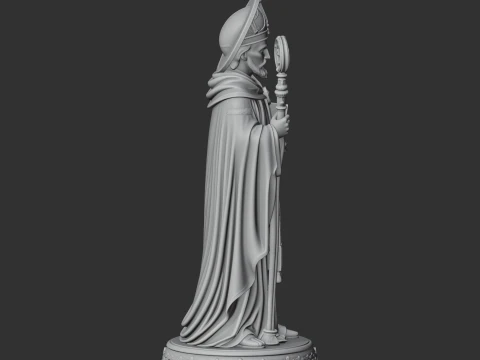 Saint Abel of Reims - Devotional Statue 3D Model