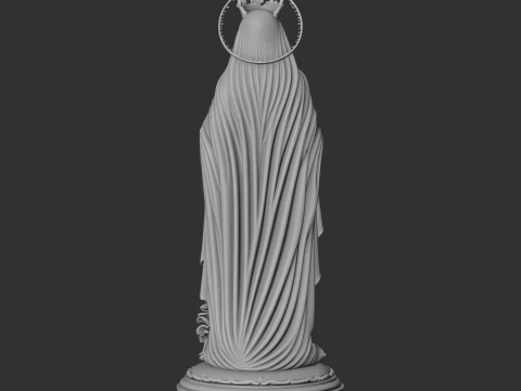 Saint Abra of Poitiers - Devotional Statue 3D Model