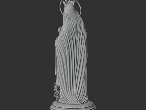 Saint Abra of Poitiers - Devotional Statue 3D Model