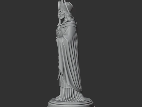 Saint Adalbero of Wrzburg - Devotional Statue 3D Model