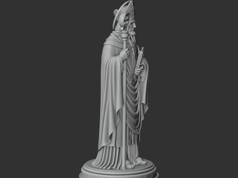 Saint Adalbero of Wrzburg - Devotional Statue 3D Model