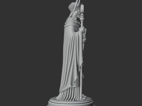 Saint Adalbero of Wrzburg - Devotional Statue 3D Model