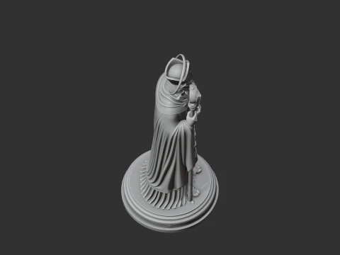 Saint Adalbero of Wrzburg - Devotional Statue 3D Model