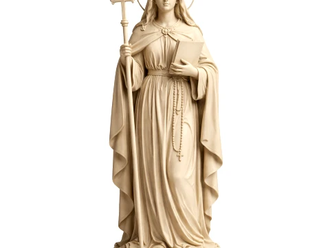 Saint Adela of Normandy - Devotional Statue 3D Model