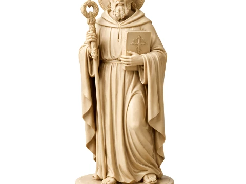 Saint Adomnn - Devotional Statue Modello 3D