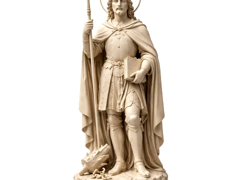 Saint Adrian van Hilvarenbeek - Devotional Statue 3D Model