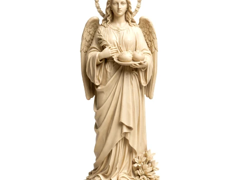 Saint Agatha of Sicily - Devotional Statue 3D Model