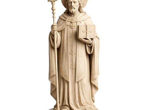 Saint Agilbert - Devotional Statue Modello 3D