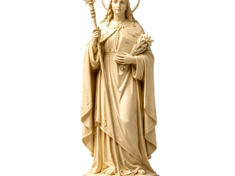Saint Agilberta - Devotional Statue 3D Model