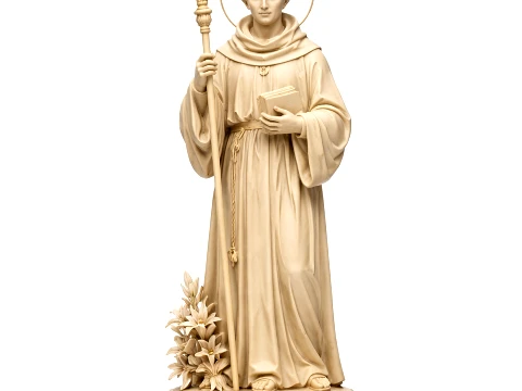 Saint Agilus - Devotional Statue Modello 3D