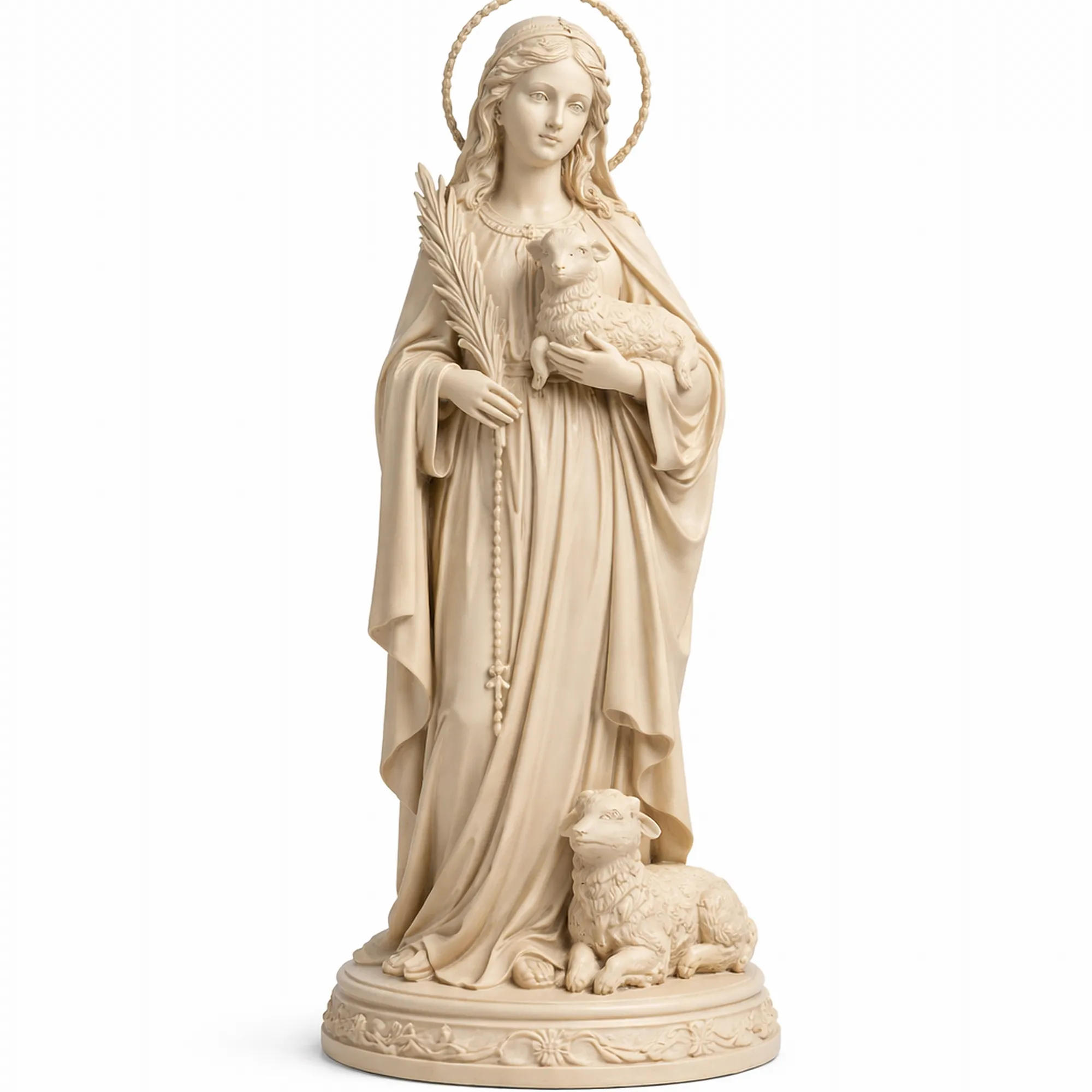 Saint Agnes - Devotional Statue 3D Model .c4d .max .obj .3ds .fbx .stl .blend 