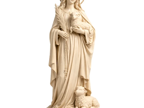 Saint Agnes - Devotional Statue 3D Model