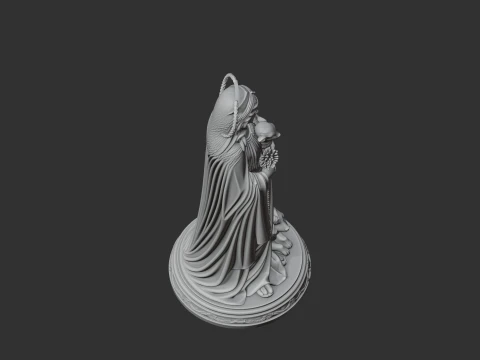 Saint Agnes - Devotional Statue 3D Model