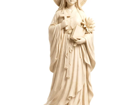 Saint Agnes Kim Hyochu - Devotional Statue 3D Model