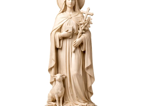 Saint Agnes of Bohemia - Devotional Statue 3D Model