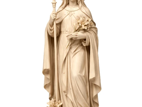 Saint Agnes of Montepulciano - Devotional Statue 3D Model