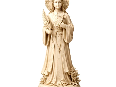 Saint Agnes Tsao Kou Ying - Devotional Statue 3D Model