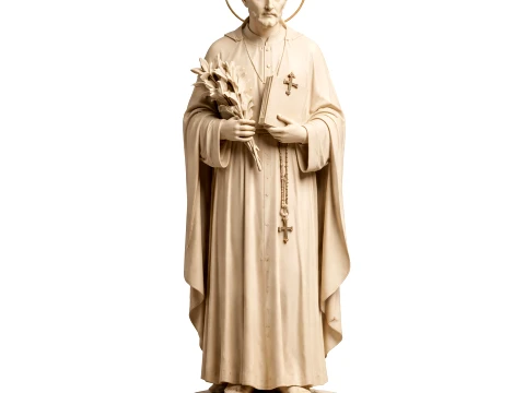Saint Agostino Roscelli - Devotional Statue Modello 3D