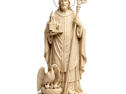 Saint Agricola of Avignon - Devotional Statue 3D Model