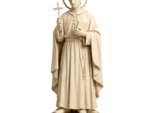 Saint Agustn Caloca Corts - Devotional Statue Modello 3D