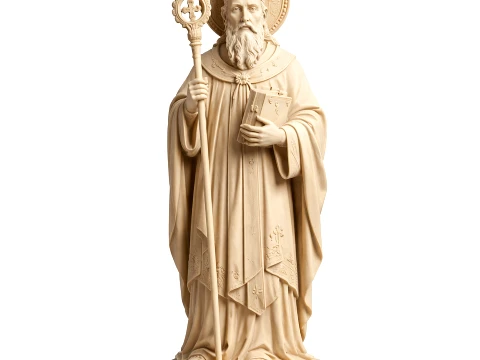 Saint Aichardus - Devotional Statue 3D Model