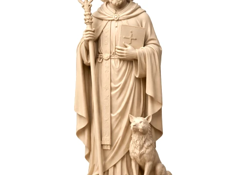 Saint Ailbe of Emly - Devotional Statue Modello 3D
