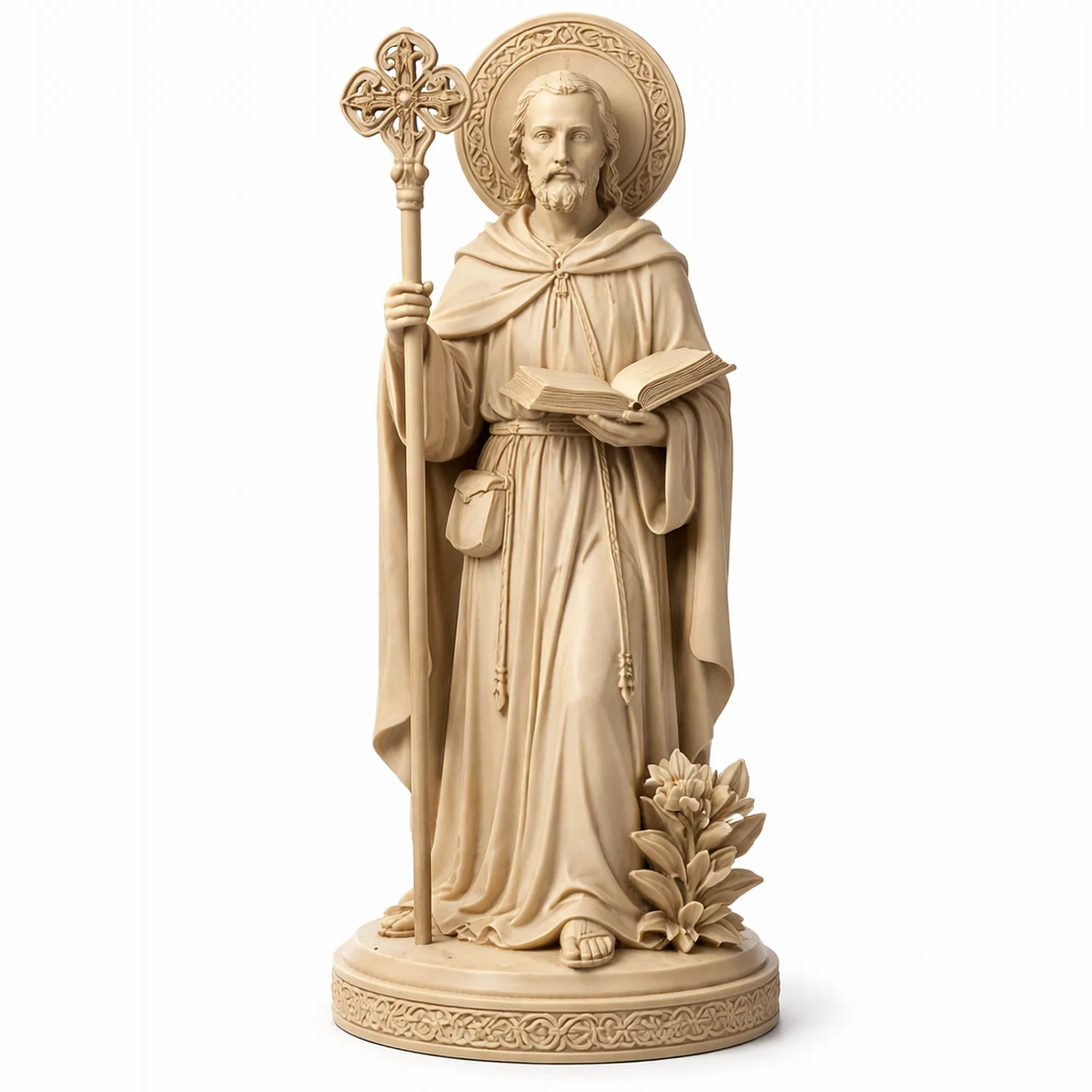 Saint Ailern - Devotional Statue 3D Model .c4d .max .obj .3ds .fbx .stl .blend