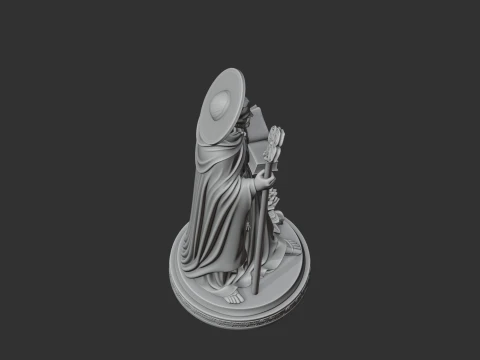 Saint Ailern - Devotional Statue 3D Model