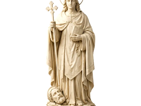 Saint Alban of Mainz - Devotional Statue 3D Model
