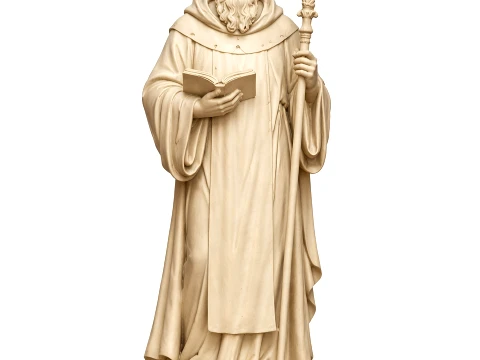 Saint Alberic of Cteaux - Devotional Statue Modello 3D
