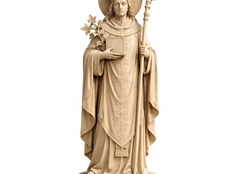 Saint Albert of Louvain - Devotional Statue 3D Model