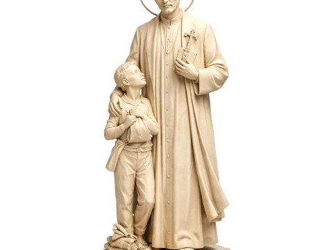 Saint Alberto Hurtado - Devotional Statue 3D Model