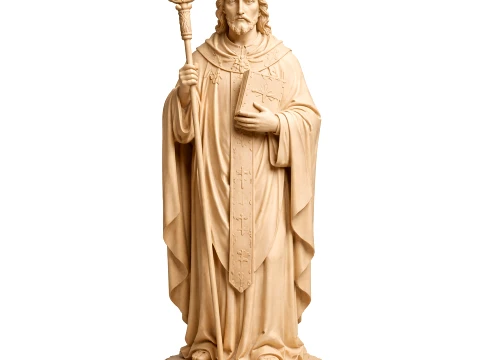 Saint Alchmund of Hexham - Devotional Statue 3D Model