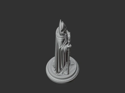 Saint Aldebrandus - Devotional Statue 3D Model