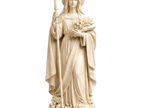 Saint Aldegund - Devotional Statue Modello 3D