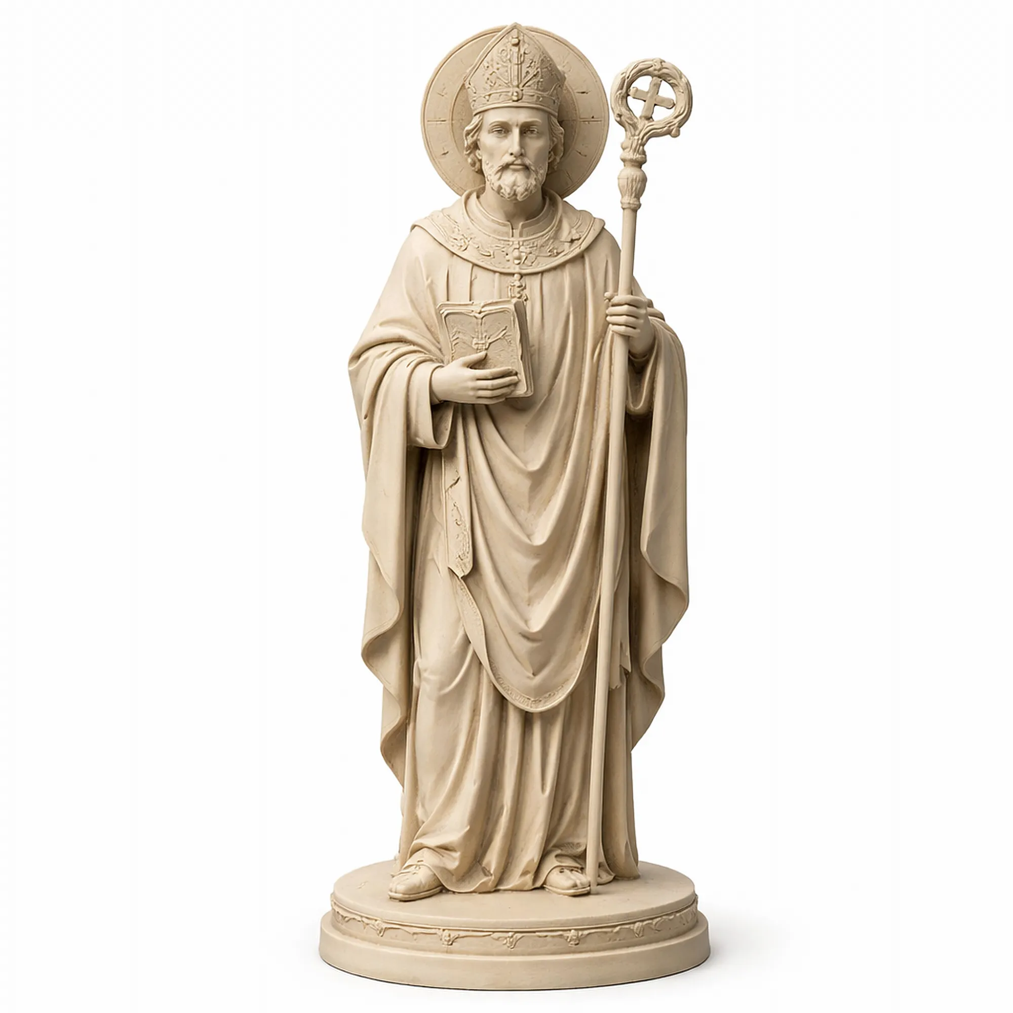 Saint Aldhelm - Devotional Statue 3D Model .c4d .max .obj .3ds .fbx .stl .blend 